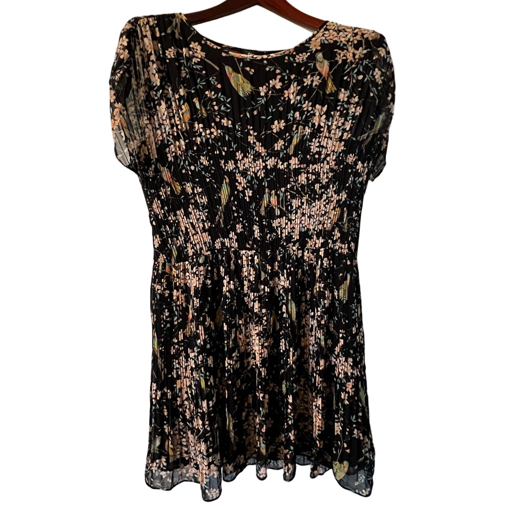 NWT Oasis Black Floral Dress 14